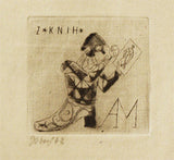 1943. Suchá jehla. Sign.; dat. 57x60; papír 150x105. Volný list.