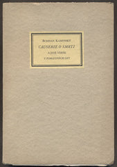 KAMINSKY; BOHDAN: CAUSERIE O SMRTI A JINÉ VERŠE Z POSLEDNÍCH LET. - 1930.