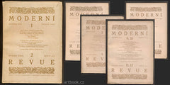 MODERNÍ REVUE. Ročník  XXX. - 1923 - 1924. Původní grafické přílohy: DILLINGER; KOBLIHA; MAJER; NAUMAN; RAMBOUSEK; ŠVABINSKÝ.