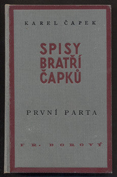 1937. Spisy bratří Čapků sv. XL. /kč/