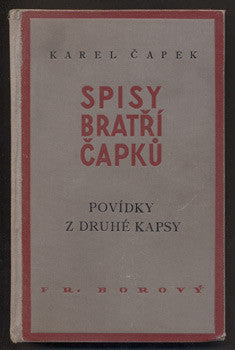 1929. Aventinum. Úprava JOSEF ČAPEK. Spisy bratří Čapků sv. XXV. /kč/jč/