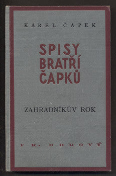 1937. Ilustrace JOSEF ČAPEK. Spisy bratří Čapků sv. XXIV. /kč/jč/