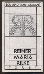 RILKE; RAINER MARIA: LOU ANDREAS - SALOMÉ. - 1994.