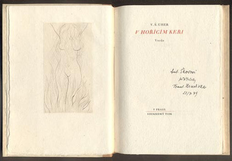 (1945). 4 orig. rytinami (akty) vyzdobil V. SIVKO; podpis. Vytiskl K. Kryl v Kroměříži. 