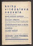 NEZVAL; VÍTĚZSLAV: CHTĚLA OKRÁST LORDA BLAMINGTONA. - 1930. Odeon sv. 58. Typo KAREL TEIGE.