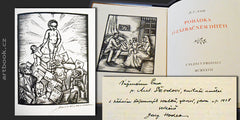 Hodek - NOR; A.C.: POHÁDKA O ZÁZRAČNÉM DÍTĚTI. - 1927. Dřevoryty JOSEF HODEK; podpis A. C . Nora; věnování Josefa Hodka Ant. Škodovi.