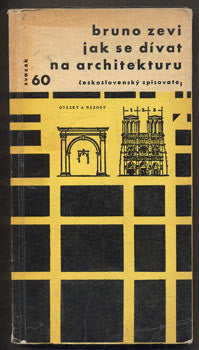 1966. Saper vedere l'Architettura. Otázky a názory sv. 60. Obálka ZDENEK SEYDL. /architektura/60/