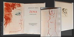 Janeček - ŠEDA; JAROSLAV: ŽENA. - 1985. Orig. grafiky OTA JANEČEK; ruční papír; Český hudební fond; Divadelní ústav; VHJ Supraphon.