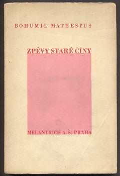 1939. Čínská poesie. Podpis autora.