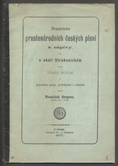 NOVÁK; TOMÁŠ (sebral): DVANÁCTERO PROSTONÁRODNÍCH ČESKÝCH PÍSNÍ S NÁPĚVY.  - 1873. /hudba/
