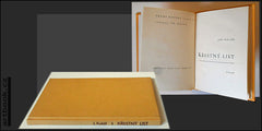 KOLÁŘ; JIŘÍ: KŘESTNÝ LIST.  - 1941.  1. vydání. Edice První knížky sv. 9. /poesie/
