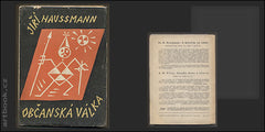 HAUSSMANN; JIŘÍ: OBČANSKÁ VÁLKA. - 1923. Politické verše. Obálka JOSEF ČAPEK. /jc/