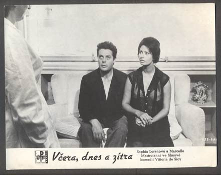 1964. Sophia Loren; Marcello Mastroianni. 'Fotoska'. /film/kino/