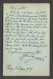 1919. Korespondeční lístek. Podpis.