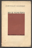SEIFERT; JAROSLAV: RUCE VENUŠINY. - 1936. Poesie sv. 18. Frontispice ANTONÍN PROCHÁZKA.
