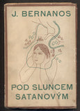 Toyen - BERNANOS; GEORGES: POD SLUNCEM SATANOVÝM. - 1928. Přeložil Bohuslav Reynek. Obálka TOYEN.  Knihovna Kosmopolis sv. 5.