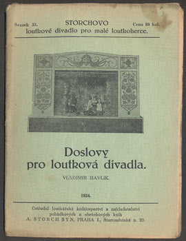 1934. Storchovo loutkové divadlo.  /loutkové divadlo/