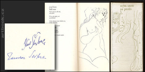 1969. Z moderní milostné poezie české. Ilustrace OTA JANEČEK. Podpis J. Seiferta a K. Šiktance.
