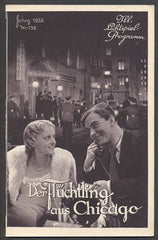 DER FLÜCHTLING AUS CHICAGO.  - 1933. Režie: Johanes Mayer. /Ill. Lichtspiel-Programm/film/