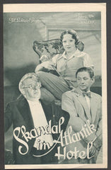 SKANDAL IM ATLANTIK - HOTEL. - 1934. Režie: Johanes Mayer. /Ill. Lichtspiel-Programm/film/