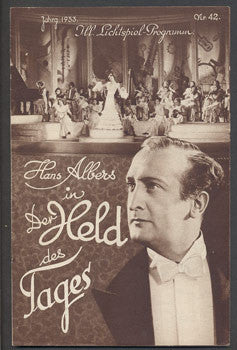 1933. Hraje Hans Albers. Režie Kurt Gerron. /Ill. Lichtspiel-Programm/film/