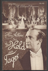 DER HELD DES TAGES. - 1933. Hraje Hans Albers. Režie Kurt Gerron. /Ill. Lichtspiel-Programm/film/