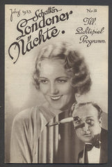 LONDONER NÄCHTE. - 1933. Režie: Richard Eichberg. /Ill. Lichtspiel-Programm/film/