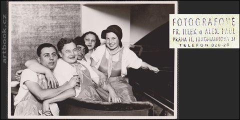 1935. Jaroslav Ježek s Janem Werichem. Originální fotografie. /w/