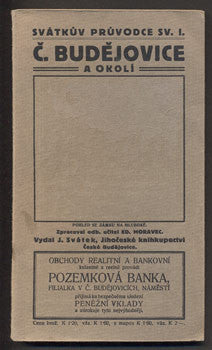1912. Hluboká; Č. Krumlov; Vodňany; Písek; Tábor; Soběslav; Týn... Svátkův průvodce. /průvodce/