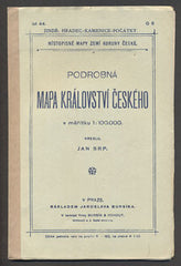 PODROBNÁ MAPA KRÁLOVSTVÍ ČESKÉHO - JINDŘ. HRADEC; KAMENICE; POČÁTKY. - Kreslil JAN SRP. /místopis/mapa/