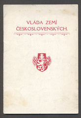VLÁDA ZEMÍ ČESKOSLOVENSKÝCH. - 1918. Dekret. Výnos. /historie/