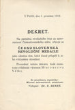 VLÁDA ZEMÍ ČESKOSLOVENSKÝCH. - 1918. Dekret. Výnos. /historie/
