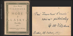TILSCHOVÁ; ANNA MARIE: HOŘE Z LÁSKY. - 1921. Podpis autorky.