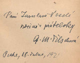 TILSCHOVÁ; ANNA MARIE: HOŘE Z LÁSKY. - 1921. Podpis autorky.