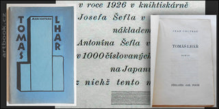 COCTEAU; JEAN: TOMÁŠ LHÁŘ. -  1926. Přeložil Jar. Poch. Jean Cocteau: Thomas l'imposteur.