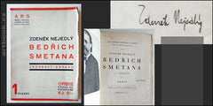 NEJEDLÝ ZDENĚK: BEDŘICH SMETANA. - 1924. ARS sv. 1.  Podpis autora. /hudba/