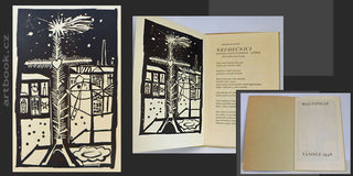 MAGNIFICAT. VÁNOCE 1946. - řeložil Bohuslav Reynek. Tiskl Karel Kryl; Kroměříž. Linoryt STANISLAV KOLÍBAL.