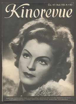 1942. Obrázkový filmový týdeník. Magda Schneider. Slavínský. V. Burian.