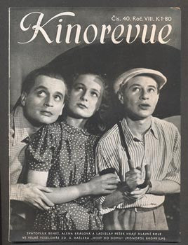 1942. Obrázkový filmový týdeník. Adina Mandlová; Svatopluk Beneš; Alena Králová; Ladislav Pešek. 