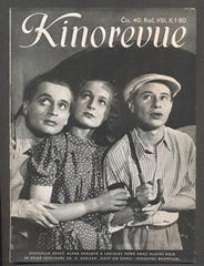 Svatopluk Beneš; Alena Králová; Ladislav Pešek - KINOREVUE. - 1942. Obrázkový filmový týdeník. Adina Mandlová; Svatopluk Beneš; Alena Králová; Ladislav Pešek.