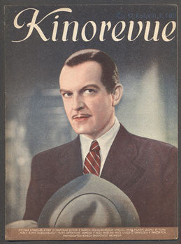 1941. Obrázkový filmový týdeník. OTOMAR KORBELÁŘ z filmu 'TĚŽKÝ ŽIVOT DOBRODRUHA'.