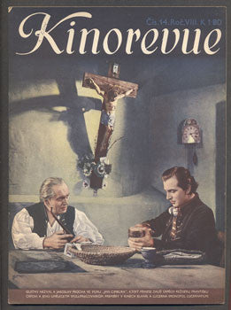 1941. Obrázkový filmový týdeník. Hana Vítová.  GUSTAV NEZVAL a JAROSLAV PRŮCHA z filmu 'JAN CIMBURA'