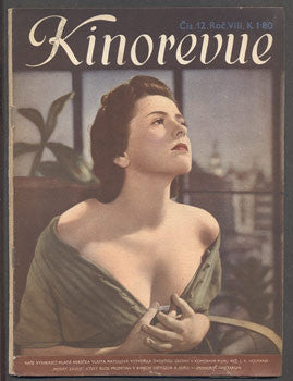 1941. Obrázkový filmový týdeník. Lída Baarová. VLASTA MATULOVÁ z filmu 'MODRÝ ZÁVOJ.
