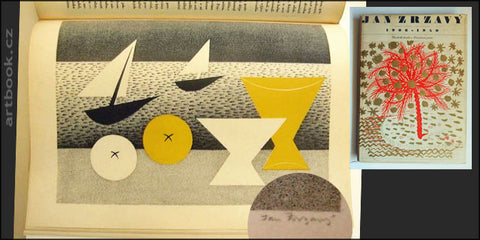 1941. Zátiší s vázami; loděmi a jablky. Litografie; 180x250; sign.