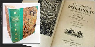 BALZAC; HONORÉ DE: LES CONTES DROLATIQUES - 1926. 425 ilustrací Gustav Doré; polokožená vazba.