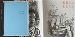 SHAKESPEARE; WILLIAM: KRÁL LEAR. - 1954. 5. sv. Edice Kladenský lis. Přeložil O.F. Babler. Graficky vyzdobil  PAVEL ŠIMON.