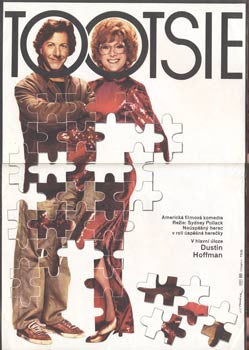 1984. Americký film. Režie Sydney Pollack; hraje Dustin Hoffman. Autor plakátu: JAN TOMÁNEK. 