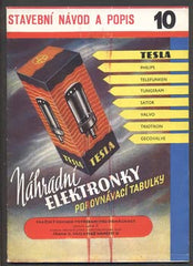 NEČÁSEK; SLÁVA: NÁHRADNÍ ELEKTRONKY. - 1956. Porovnávací tabulky. Stavební návod a popis. /technika/
