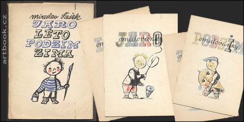 Kol. 1946.  Nevybarvené omalovánky.