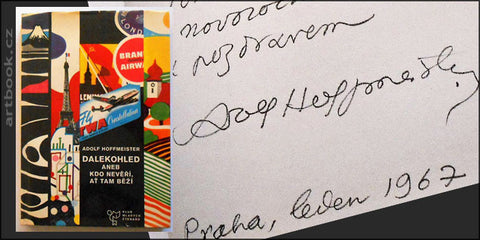 1966. Barevné koláže Adolf Hoffmeister. Podpis autora.